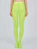 Sexy Dames Dunne Doorzichtig Hoge Taille Sexy Strak Zijde Glanzend Potlood Broek Olie Glanzend Snoepkleurige Yoga Leggings Broek