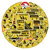 10/30/50pcs Cartoon Warning Creative Stickers Cool Danger Banning Sign Sticker for Notebook Guitar Phone Funny Sticker