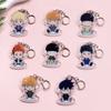 1/8Pcs Anime Figures Mob Psycho 100 Acrylic Keychain Cute Backpack Pendant Funny Bag Charms Accessories Decoration Holiday Gifts