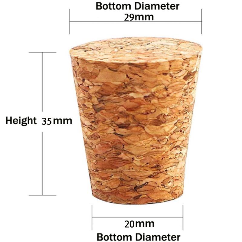 5-10 Stück Korkstopfen Flaschen Korkstopfen Holz Konische Korkstopfen Geeignet für Flaschen Bastelarbeiten und Weinflaschen 7