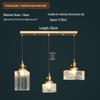 Japanese Retro Three-Head Glass Pendant Light for Restaurant, Cafe, Bar, or Home Entrance