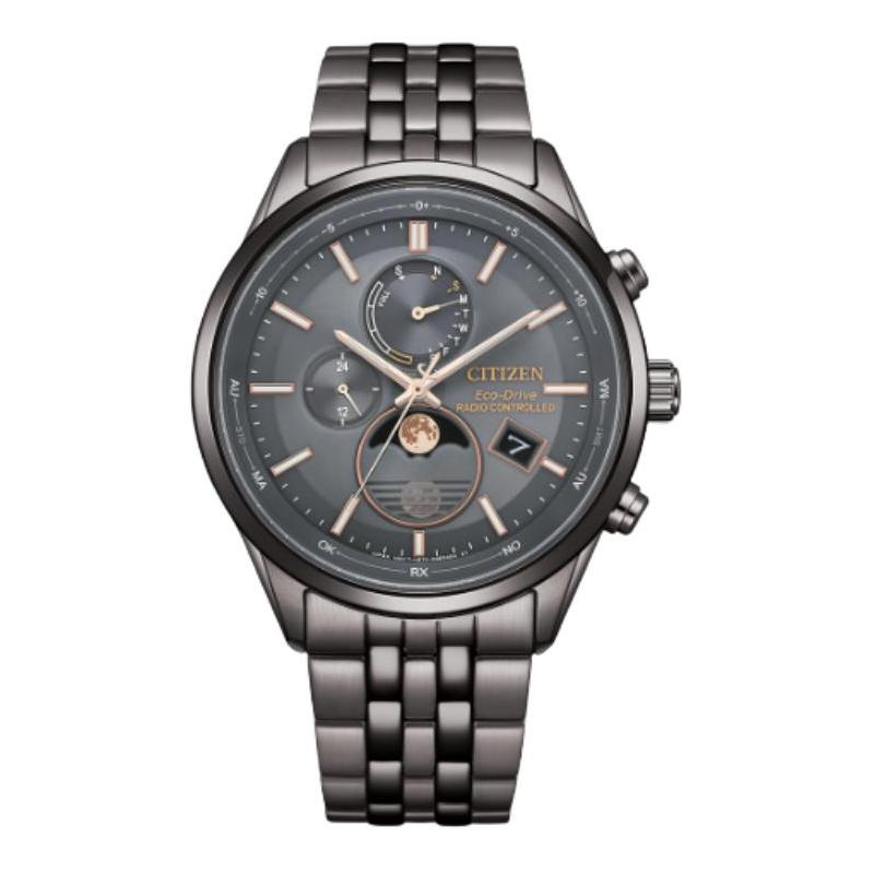CITIZEN Eco-Drive Series 100 Meters Waterproof Fashion Solar Quartz Steel Strap 42mm Unisex Gray Dial BY1037-51H синий
