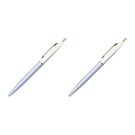 Anterique Oil-Based Ballpoint Pen 0.5mm Snow White x Aqua Blue BP1SWXAB