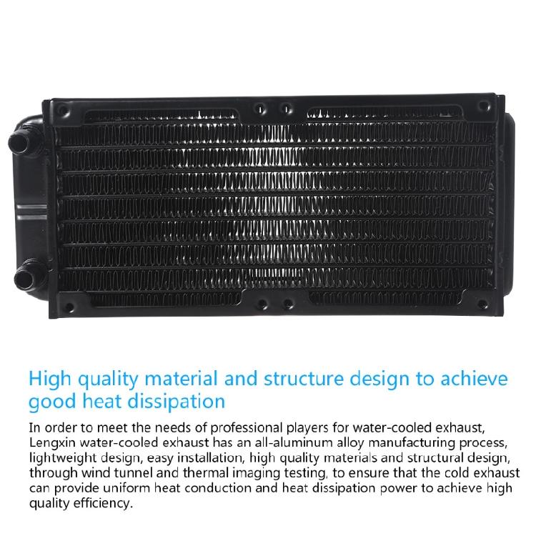 Aluminum Water Cooling Radiator 10 Tubes Heat Exchanger CPU Heatsink Cooler Fast Heat Dissipation for PC Computer