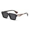  New Retro Square Sunglasses Women Gradient Leopard Shades UV400 Fashion Clear Lens Men Trending Rivets Frame