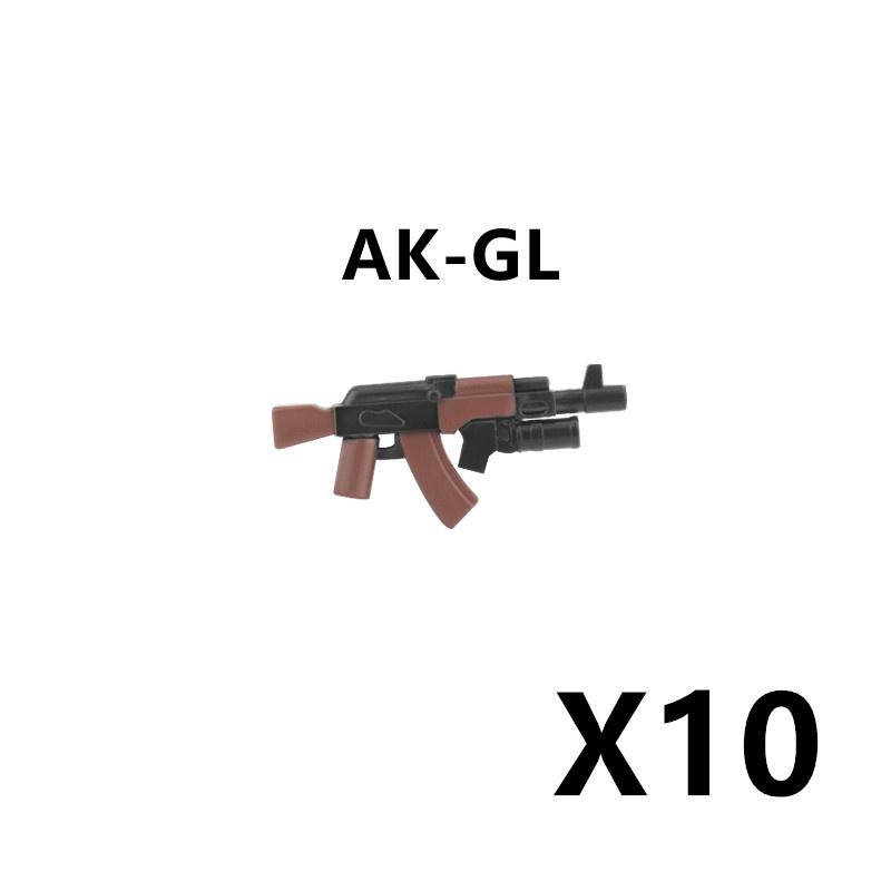 5/10 WW2 Soldier Weapons Building Block Two-color Printing Machine Rifle Submachine Sniper Guns Military Accessories Block Bricks C238