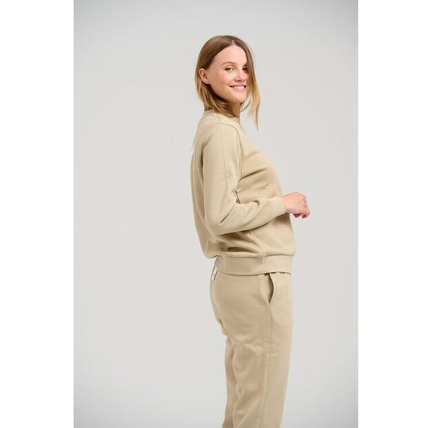 Свитер TeeShoppen Базовый свитер с круглым вырезом – темный бежевый