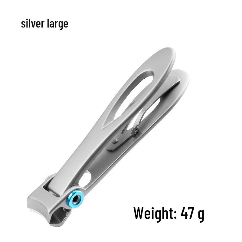 Large Anti-Splash Stainless Steel Nail Clippers - Manicure Set for Thick Toenails