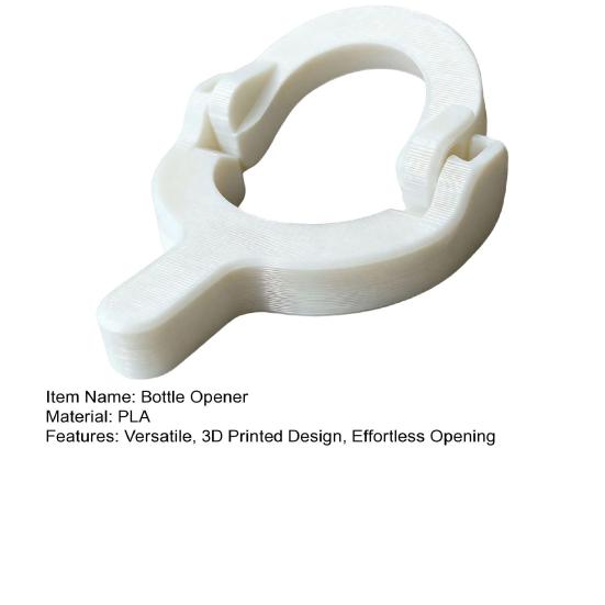 Bottle Opener 3D Printed Cap Launcher for Beer Soda Wine Bottles Easy Press Pop-Off Lid Remover Fun Party Accessory Interactive Bottle Cap Opener