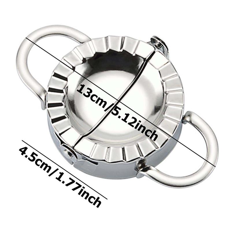 Stainless Steel Dumpling Mold Dough Press Wrapper Pastry Mould Shaper Rolling Pin Household Kitchen DIY Tool Accessories TMZ