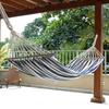 Large Garden Tourist Hammock 220x160cm Boho Stripes Cotton Strong Deckchair