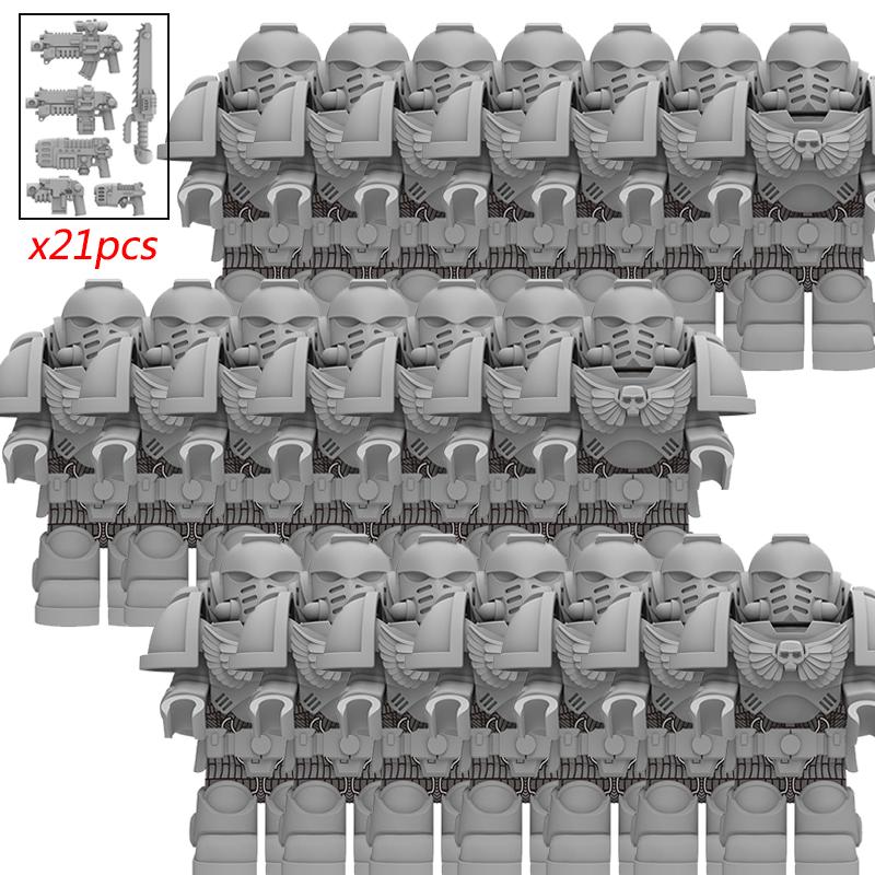 MOC Ιππότες Αίματος Άγγελοι Πολέμου Μαύρο Σφυρί Ναΐτες Στρατιώτες Πολέμου σφυριά Φιγούρες Δράσης Οικοδομικά Μπλοκ Τούβλα παιδιά DIY Παιχνίδια