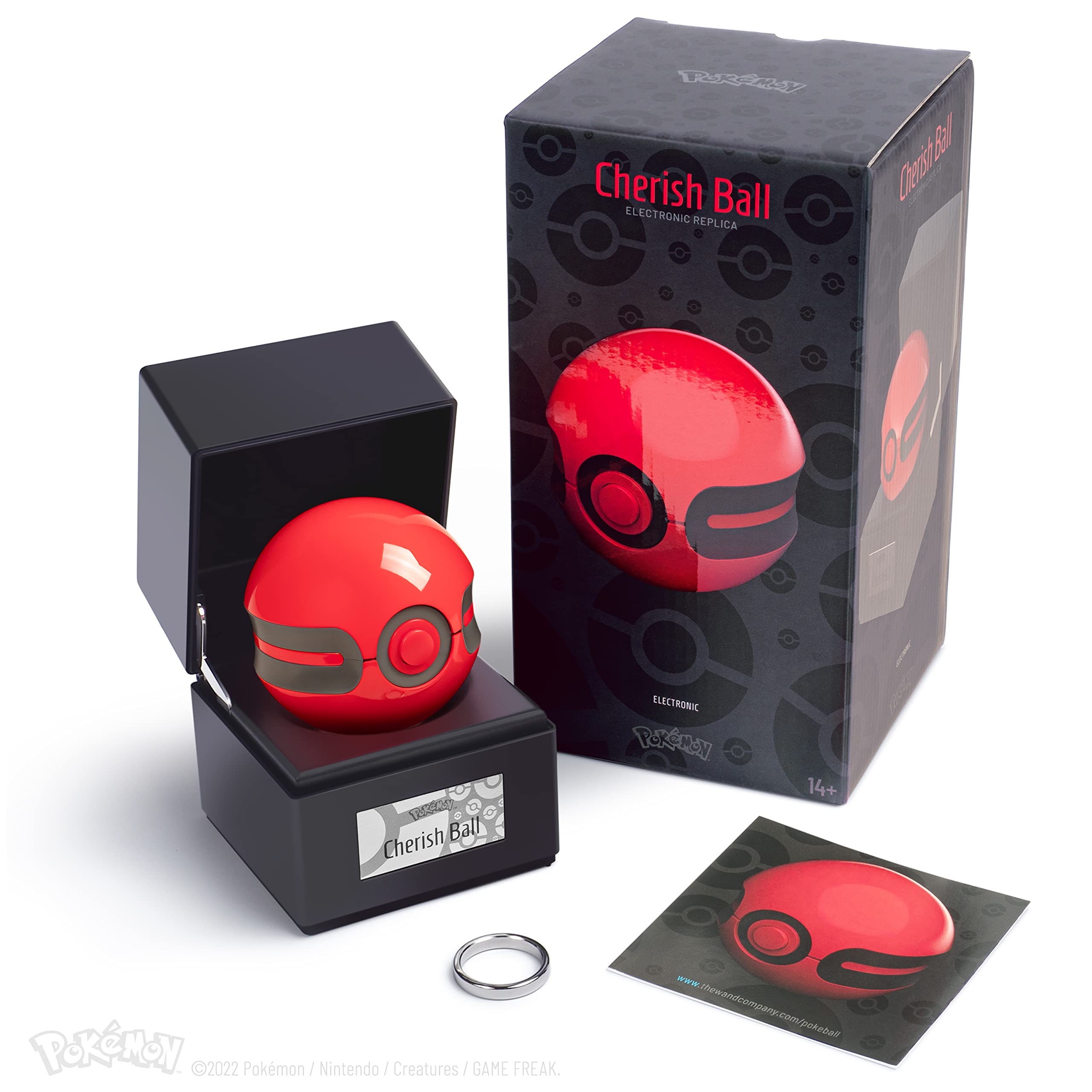 The Wand Company Original Poke Ball Authentic Replica Poke Ball Display Case with Light Function Officially Licensed Pokemon - Realistic, Electronic,