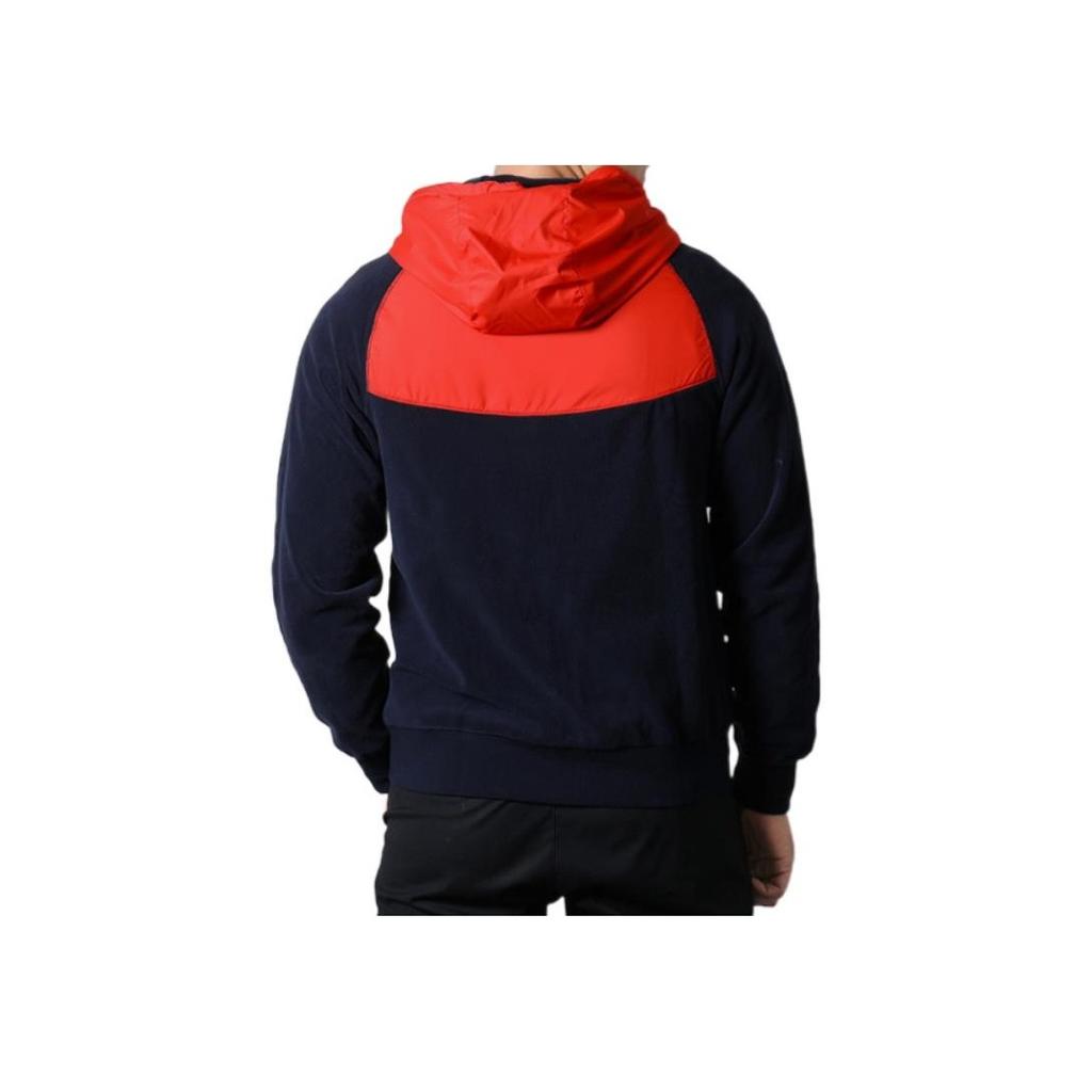 Nike Sportswear Patchwork Design With Embroidered Logo Hooded Jacket Men Outerwear Dark-Blue CJ4542-451