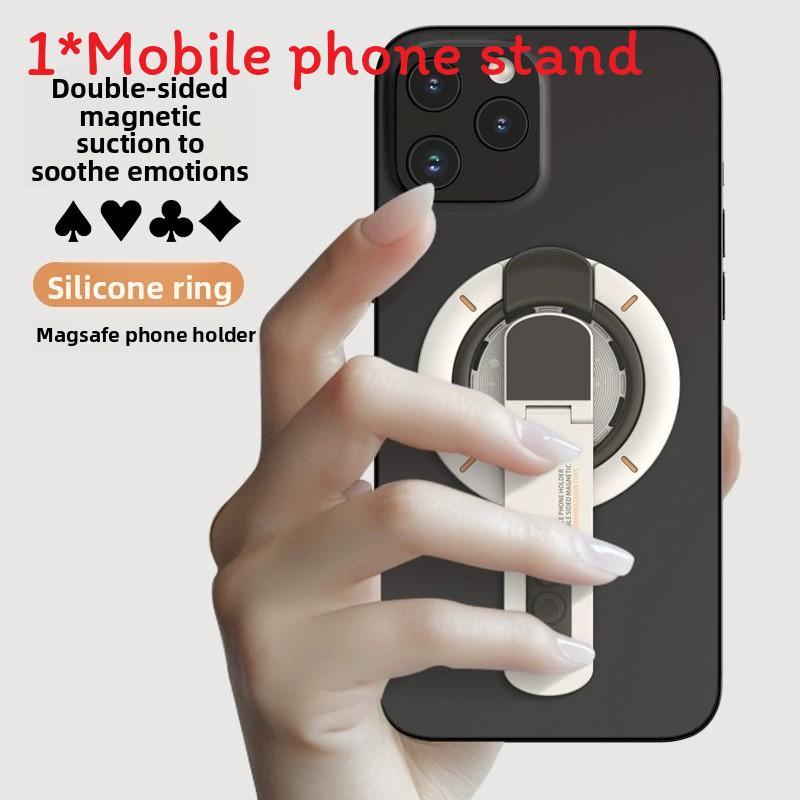 Magsafe Magnetic Rotating Phone Stand With Foldable Dualsurface For Desk Use белый