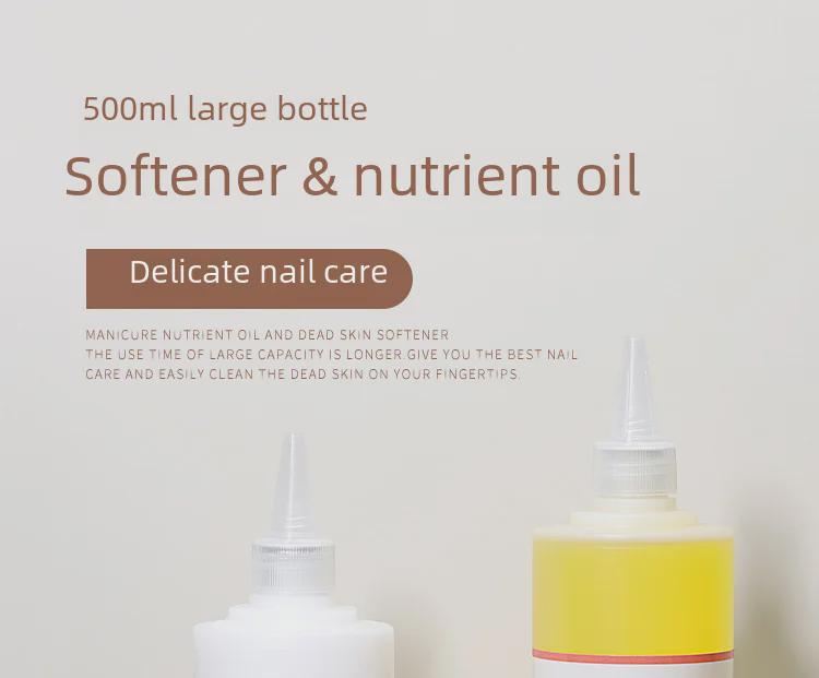 500ml Nail Nutrition & Softening Oil - Moisturizes Cuticles and Exfoliates Dead Skin