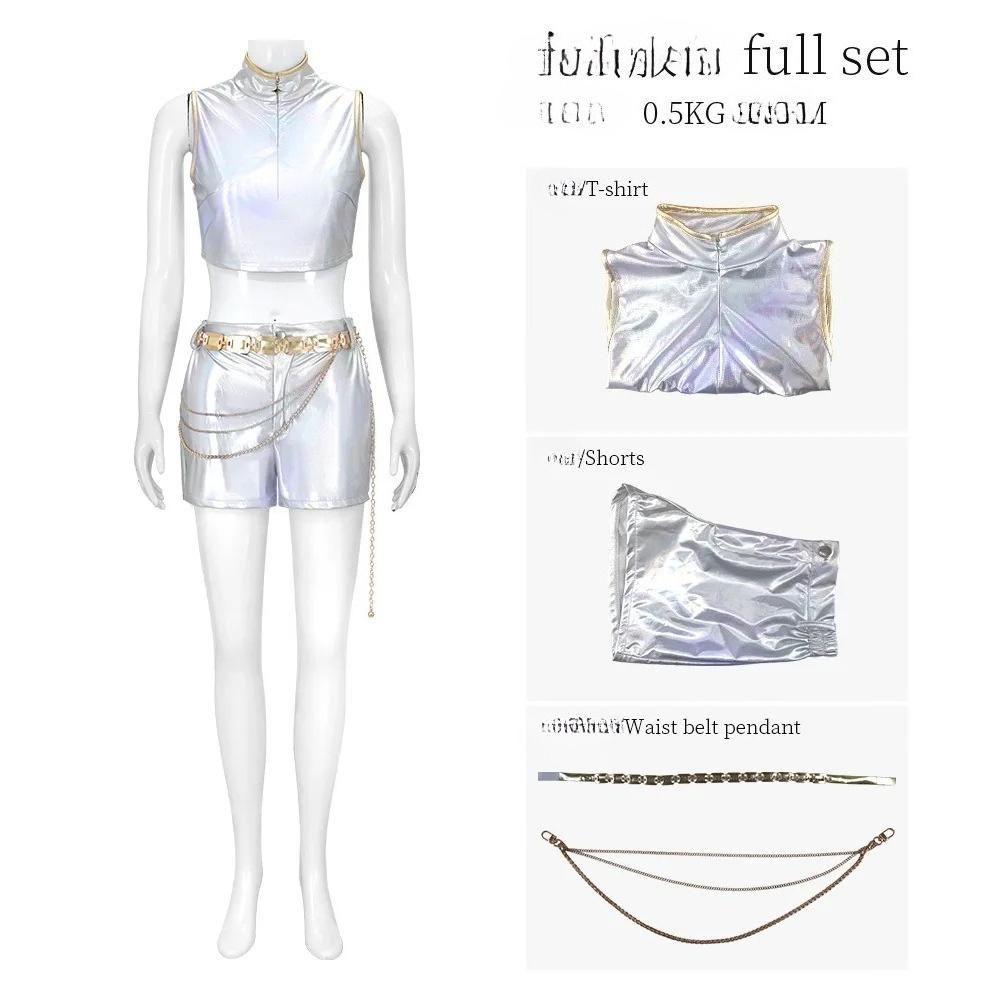 New Movie K-Pop Demon Hunters Cosplay Costume Rumi Zoey Mira White Set Adults Kids Halloween Party Props Stage Show Accessories