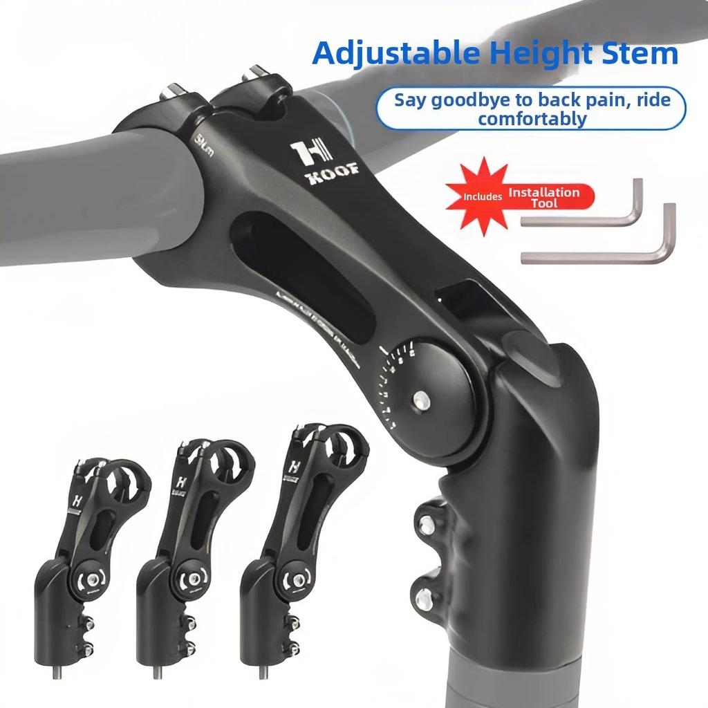 Bicycle Stem Adjustable Angle Aluminum Forged Durable Universal Fit for Mountain Bikes Road Bikes and Commuter Bikes