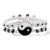 2Pcs/set Fashion Tai Chi Yin Yang Couple Bracelet Women Men Handmade Woven Black Red Rope Bangles Friendship Matching Lover Gift