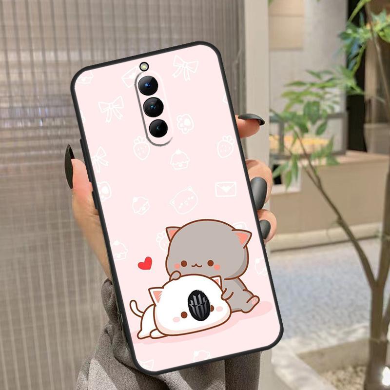 Cartoon Peach Mochi Cat Back Case For Nubia Red Magic 8 8S Pro Plus 6S 7S 6 7 Pro Red Magic 5G 5S 6R Phone Cover