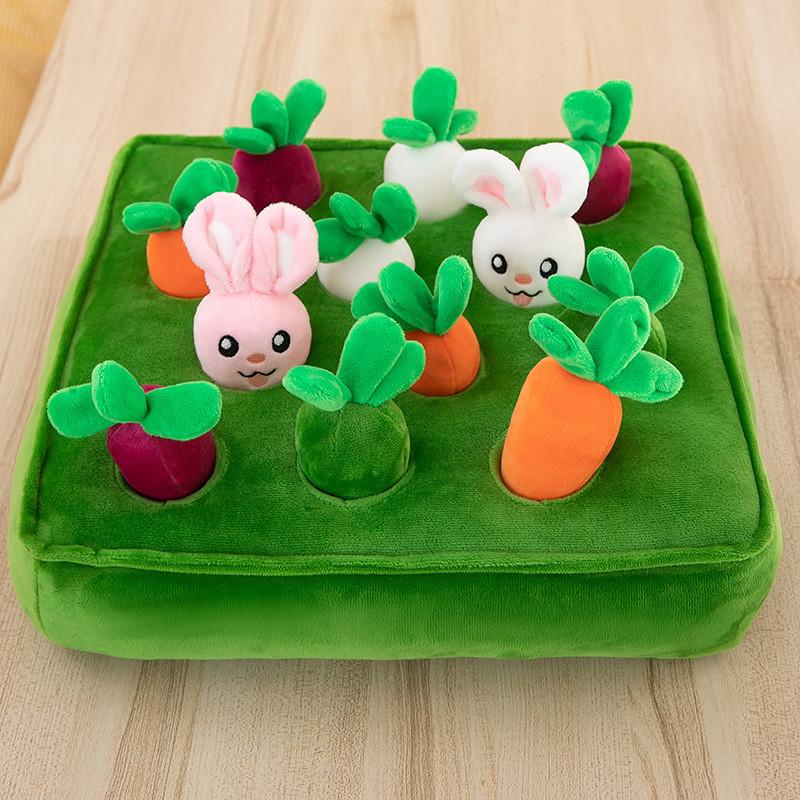 Carrot Baby Play Pulling Plush Toy Cute Preschool Enlightenment Doll Rabbit