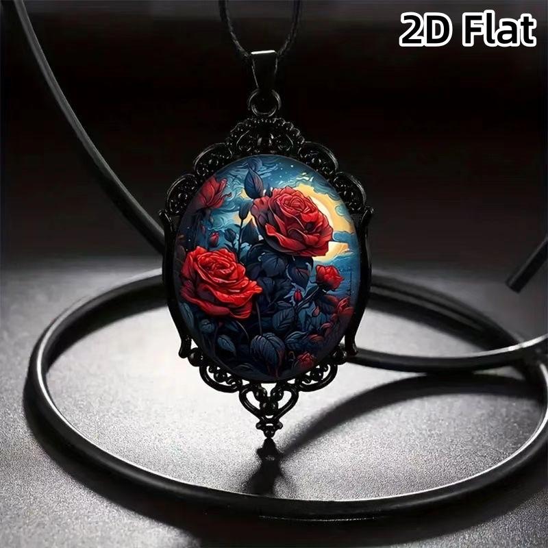 Elegante Set di Tre Pezzi Collana Orecchini Moda Retrò