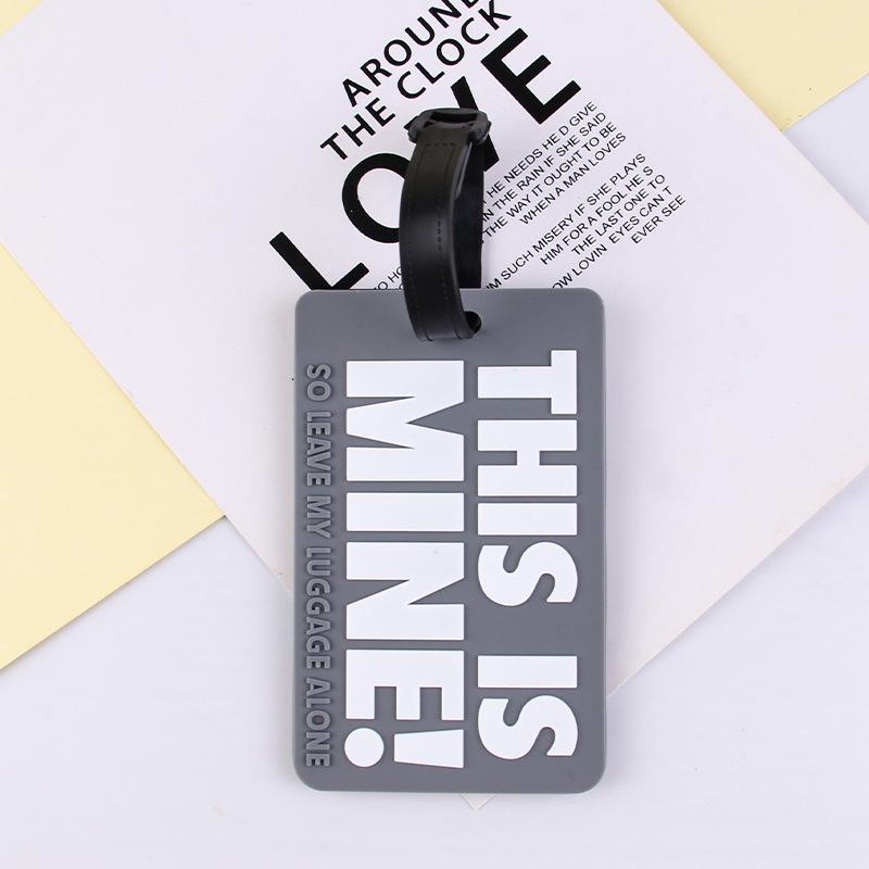 Travel Accessories PVC Cartoon Cute Luggage Tag Letter  Luggage Tags Suitcase Tag Boarding Pass Name Id Address Lable Travel Tag