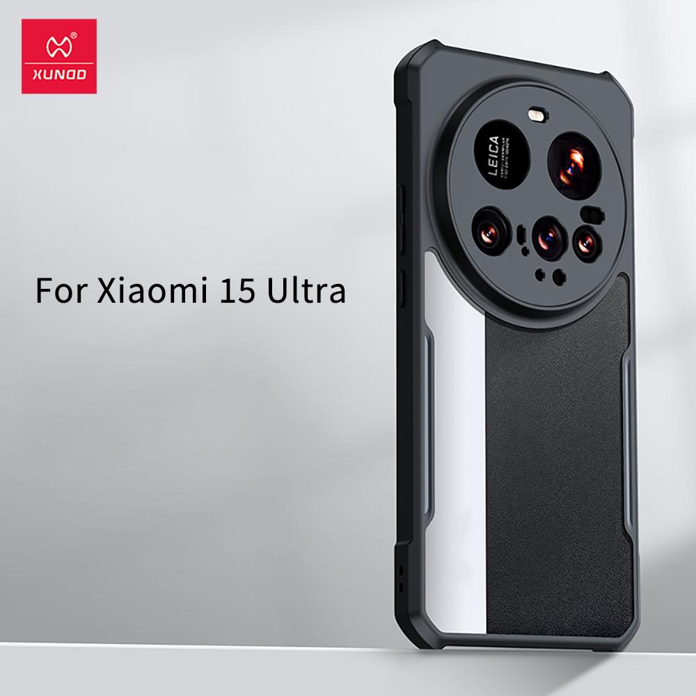 

Чехол для Xiaomi 15 Ultra с подушками безопасности, противоударный корпус, защита камеры, прозрачная задняя панель с полосой, защищающая от отпечатков пальцев, из PC+TPU Pc + tpu&Just Case&xiaomi 15 ultra