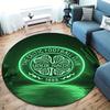Celtic FC Wappen Benutzerdefinierter Name Runder Teppich Teppich für Wohnzimmer Schlafzimmer Sofa Spielzimmer Dekor Rutschfeste Bodenmatte