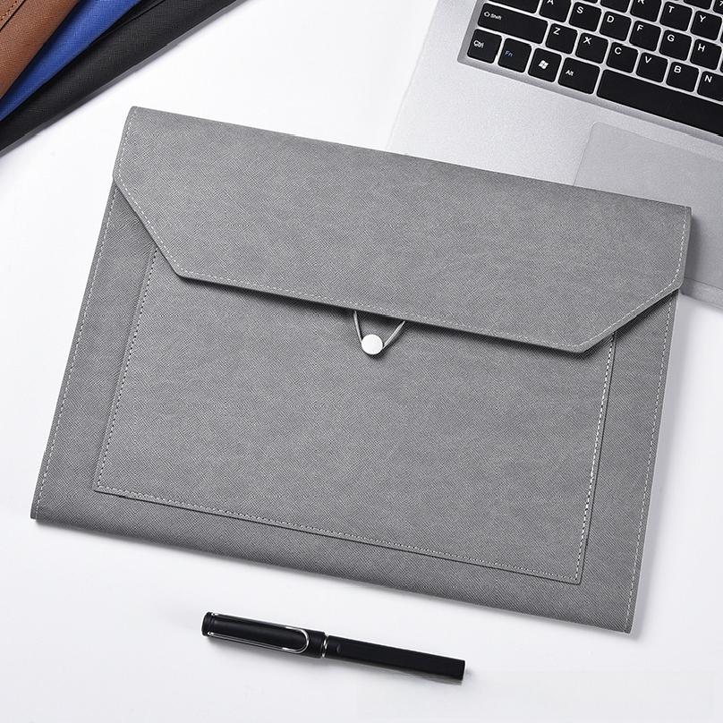 Leather document bag/folder, A4/A5 size, for official documents and materials storage bag for office school homework use