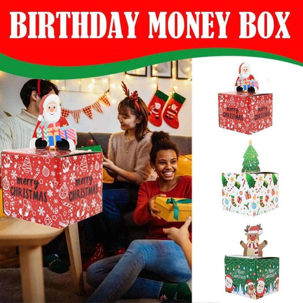 New Xmas Birthday Party Money Box Surprise Creative Money Case Unique DIY Candy Case Merry Christmas