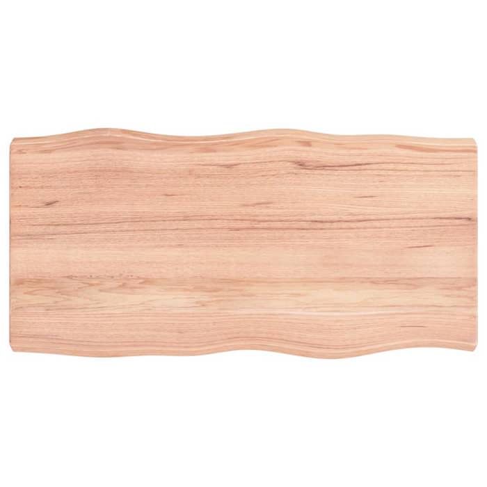 VidaXL Dessus de table bois chêne massif traité bordure assortie 363940