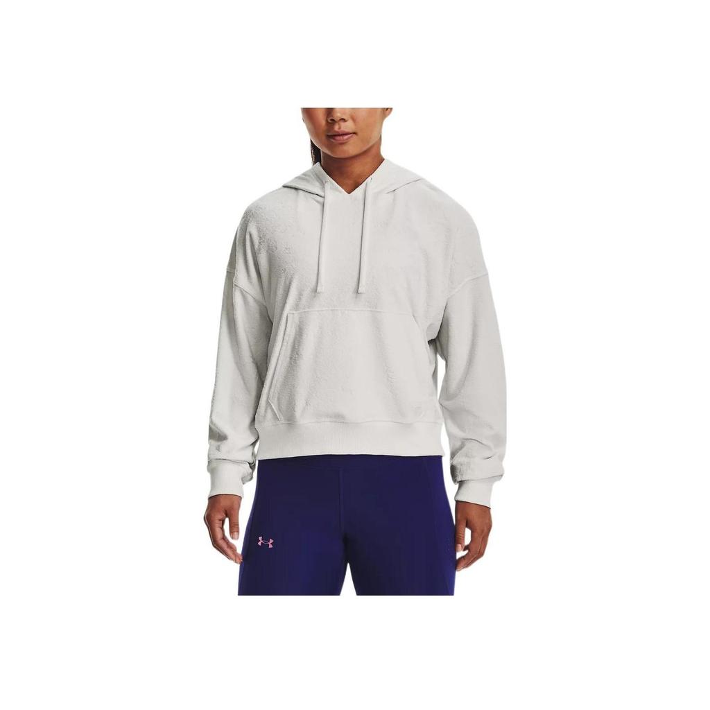 Under Armour Journey Washed Jacquard Embossed Hoodie Women Hoodie Misty-Grey 1376915-006