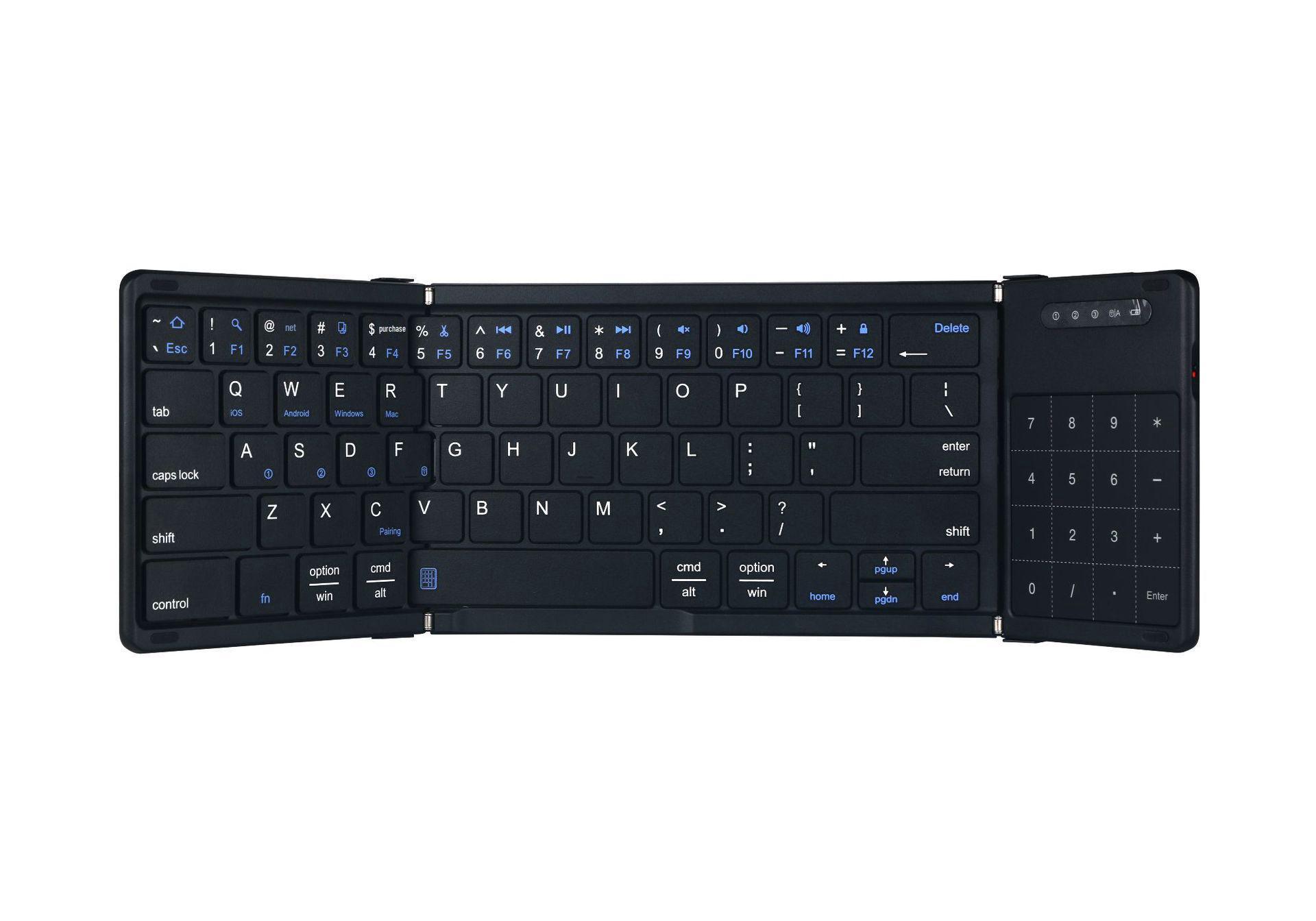 

Wireless Mini Folding Bluetooth Keyboard with Touchpad - Ultra-thin and Portable for Business Office Use