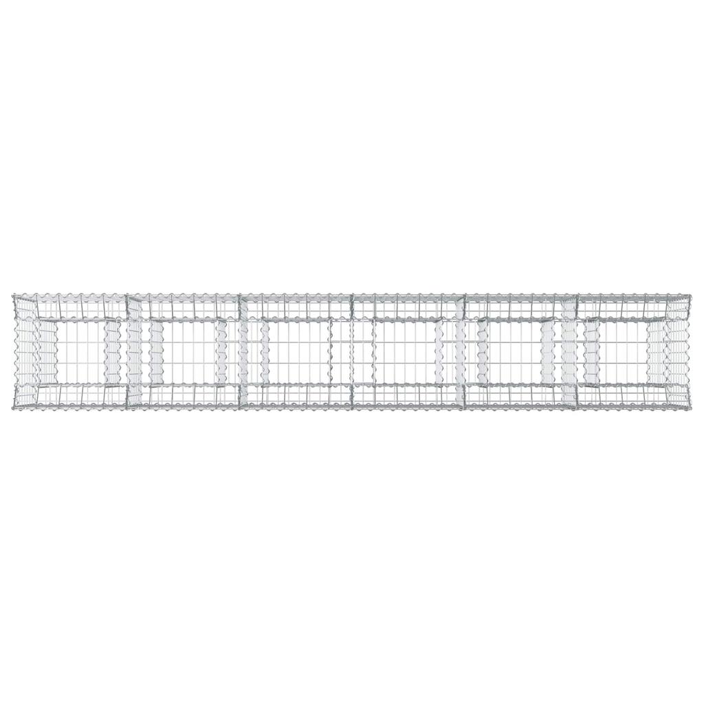 Gabion Raised Bed Set 2 Pcs Silver