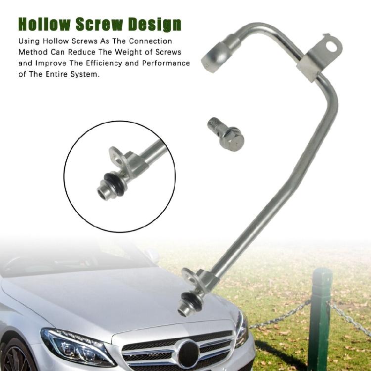 Replace 2710900477 0019972401 Turbocharger Oil Return Line with Hollow Screw