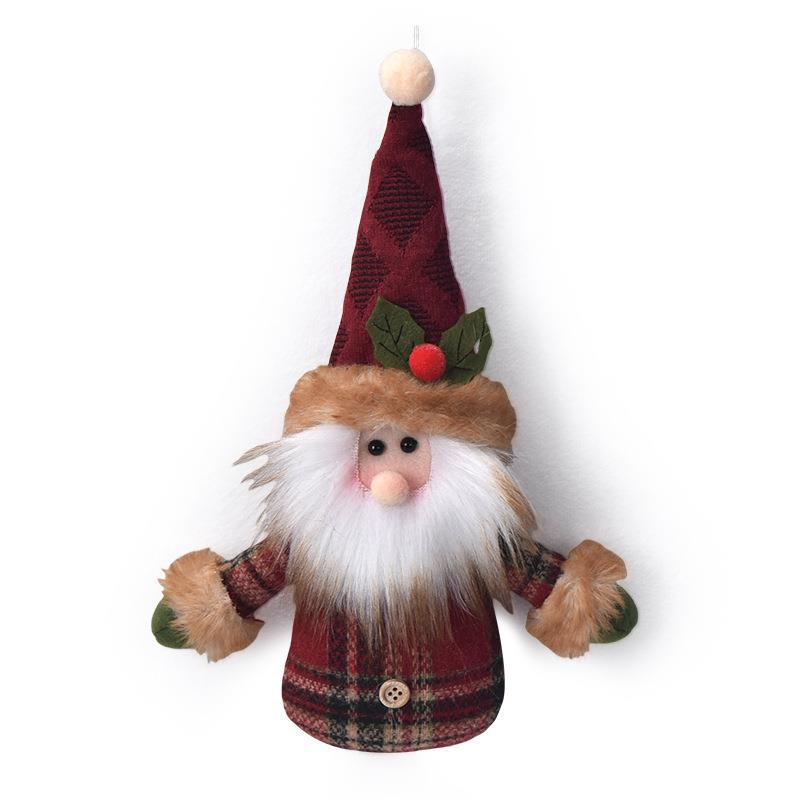 Christmas Decorations Retro Pendant Doll Old Man Snowman Elk Doll Ornaments 3D