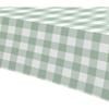 Sage Green Gingham Party Tablecloth Decorations, 3 Pack Green Checkered Disposable Plaid Party Supplies Tablecover, for Birthday Baby Shower Bridal