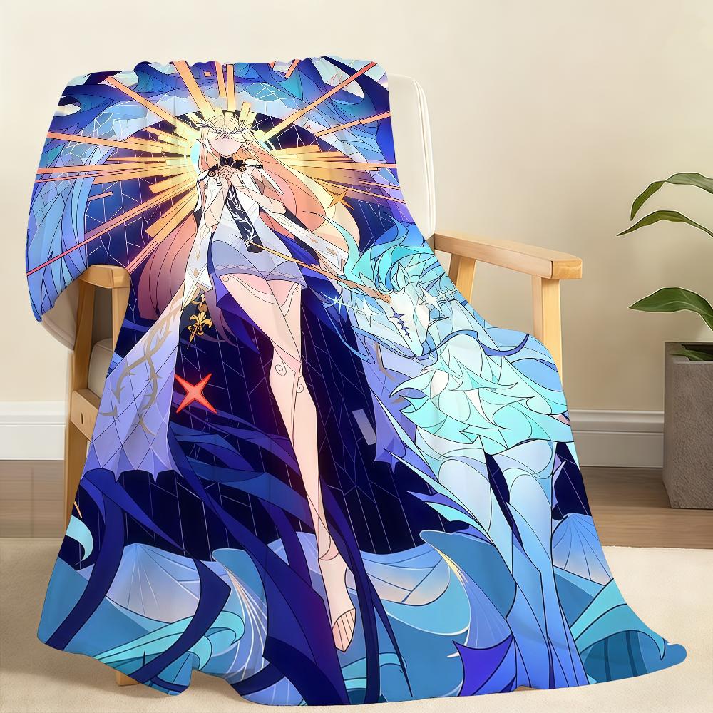 C CartethyiaS Wuthering Waves Blanket For Soft Throw Blanket for Picnic Bed Sofa Home Bedroom Cozy Warm Comfortable 75x90cm