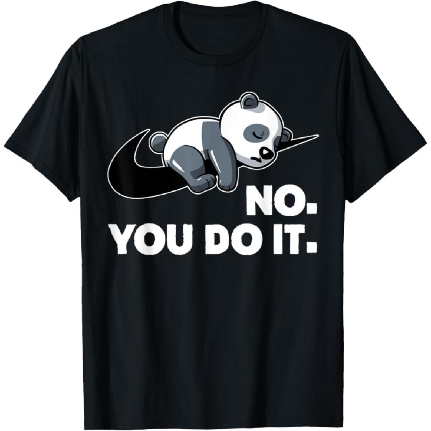 

ZAANU Vintage Funny Lazy Panda No You Do It Retro Cute Sleeping T-Shirt XXXXXL різнокольоровий