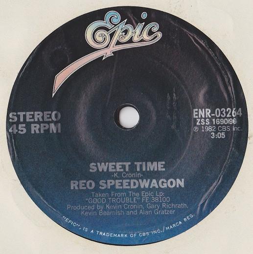 

7inch Record REO SPEEDWAGON - Sweet Time ENR03264 Epic 1982 US Rock Used