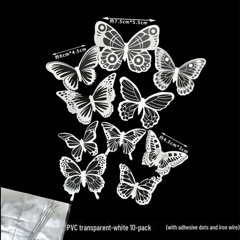 Toppere de tort fluturi roz cu margini aurii - Perfecte pentru sărbătorile de ziua de naștere ale prințeselor