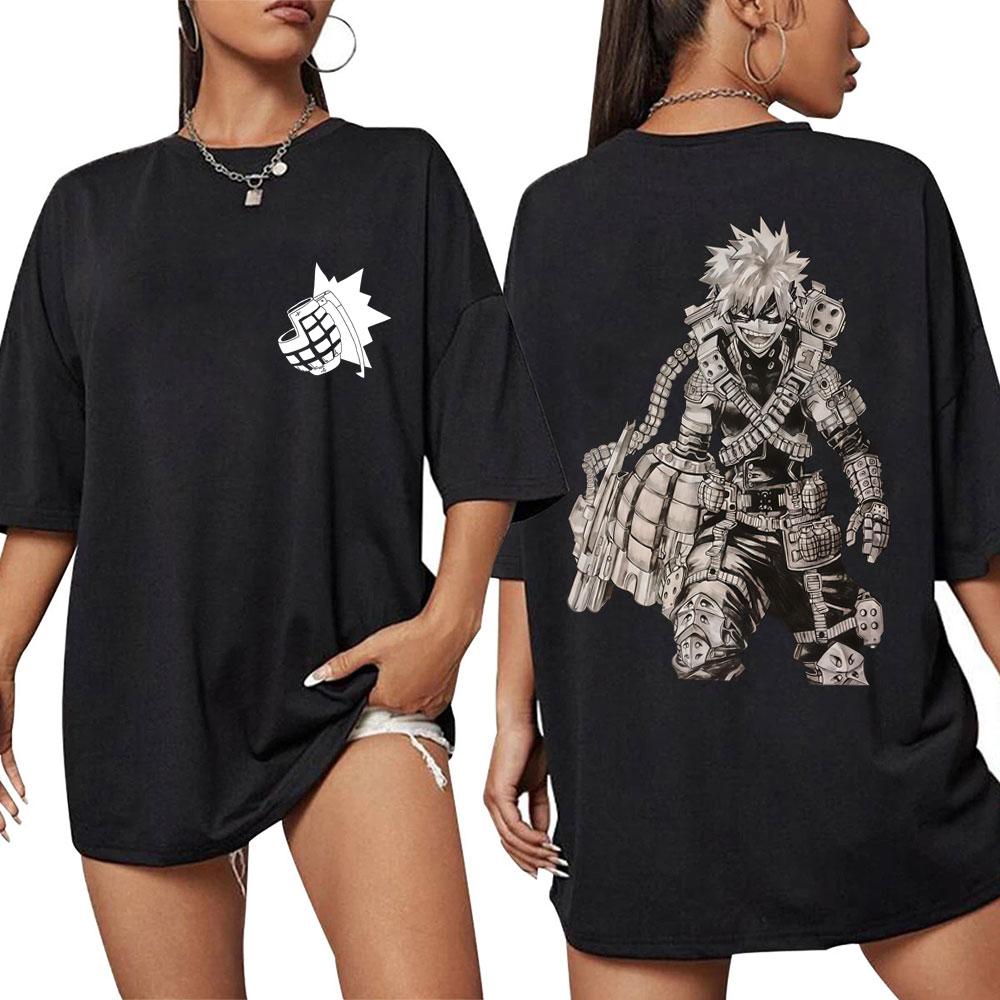 

Anime My Hero Academia Katsuki Bakugo T Shirts Men s Harajuku Manga Summer T Shirt Oversized Cotton O-Neck T-shirt S