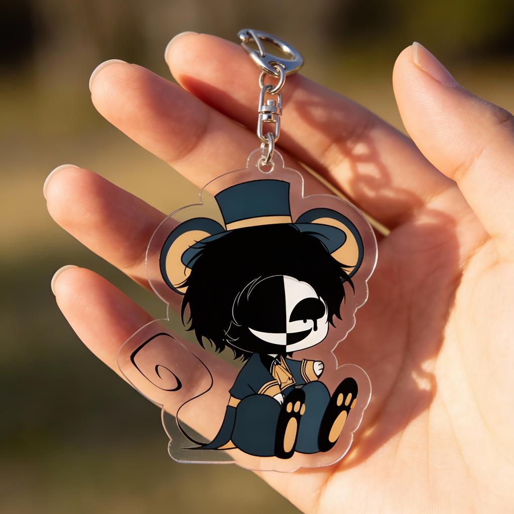 The Freak Circus Otome Game Acrylic Keychain 5.5cm Pierrot Harlequin Double-sided HD Print Collectible Desk Decor Fan Gift
