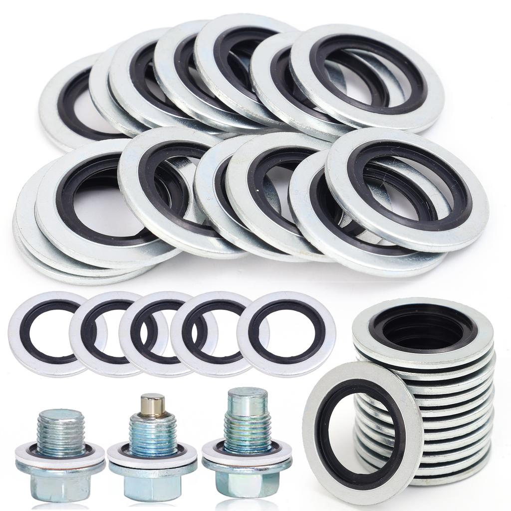 Car Oil Sump Drain Plug Sealing Gaskets Rings Washer OEM110265505R for Peugeot Citroën Renault A6079970345 Auto Accessories