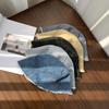Women's Spring Summer Korean Style Washed Distressed Denim Brushed Bucket Hat Sunshade Basin Hat
