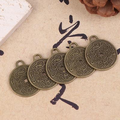 1/3/5 Stück Chinesischer Taoismus Antike Münze Anhänger Halskette Austreibung von Bösem und Dämonen Glück verbessern mit Amulett Münze Schmuck