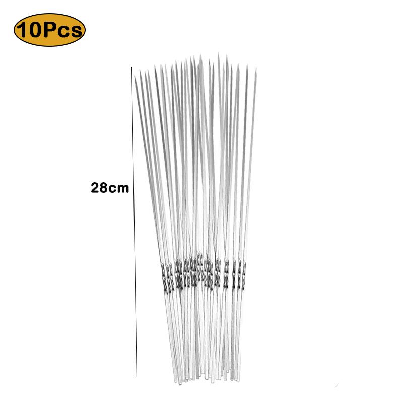 

Шпага для барбекю с трубкой для хранения, игла для барбекю из нержавеющей стали, многоразовые плоские палочки для гриля, аксессуары для пикника на открытом воздухе