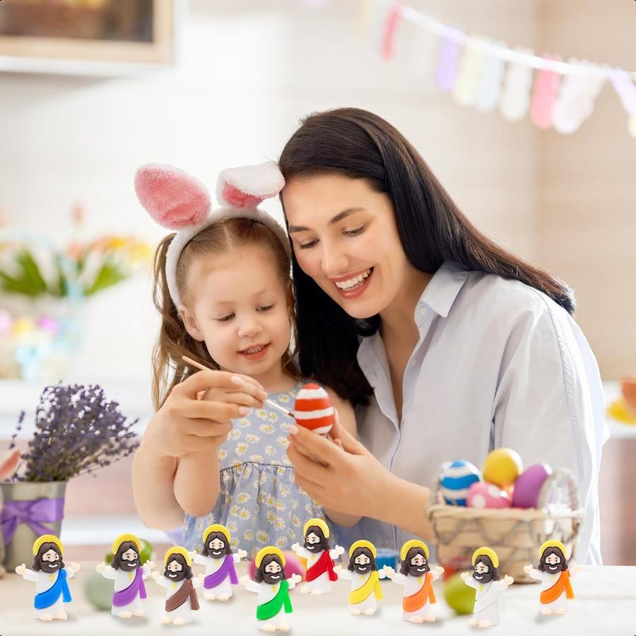 

50 шт. фигурок младенца Иисуса, мини-фигурки Иисуса оптом, оригинальный дизайн, крошечные фигурки Иисуса, маленький Иисус для игры в прятки, Религио United States