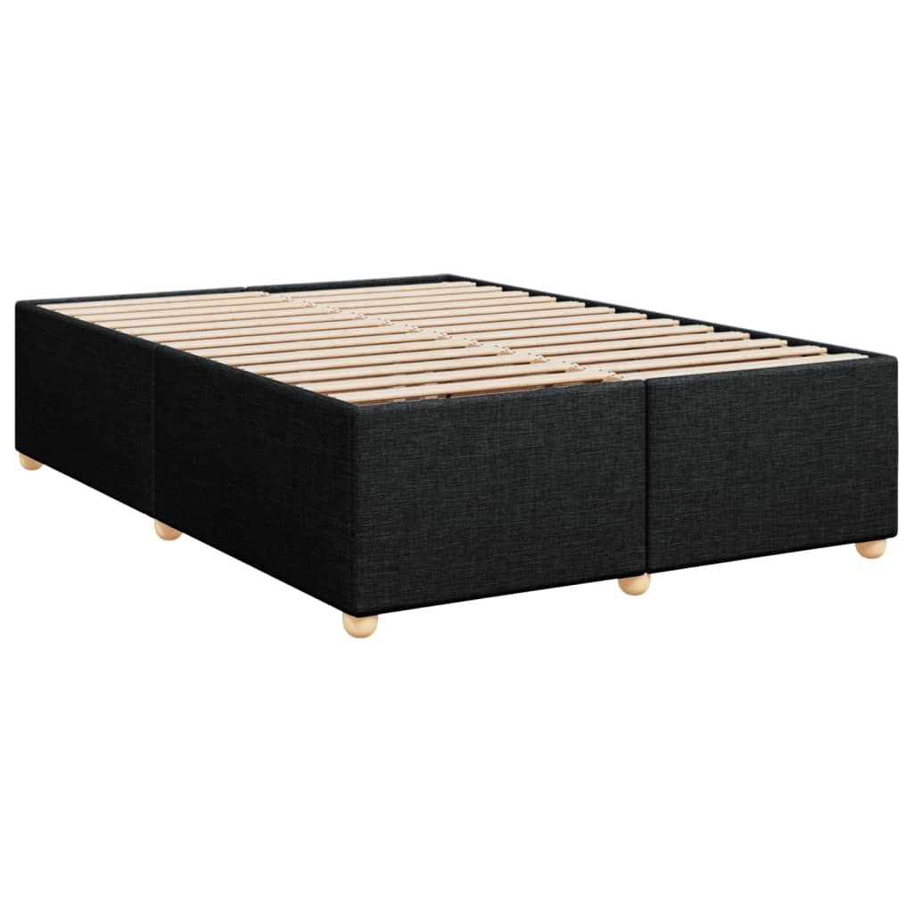 Bed Frame without Mattress Black 140x200 cm Fabric
